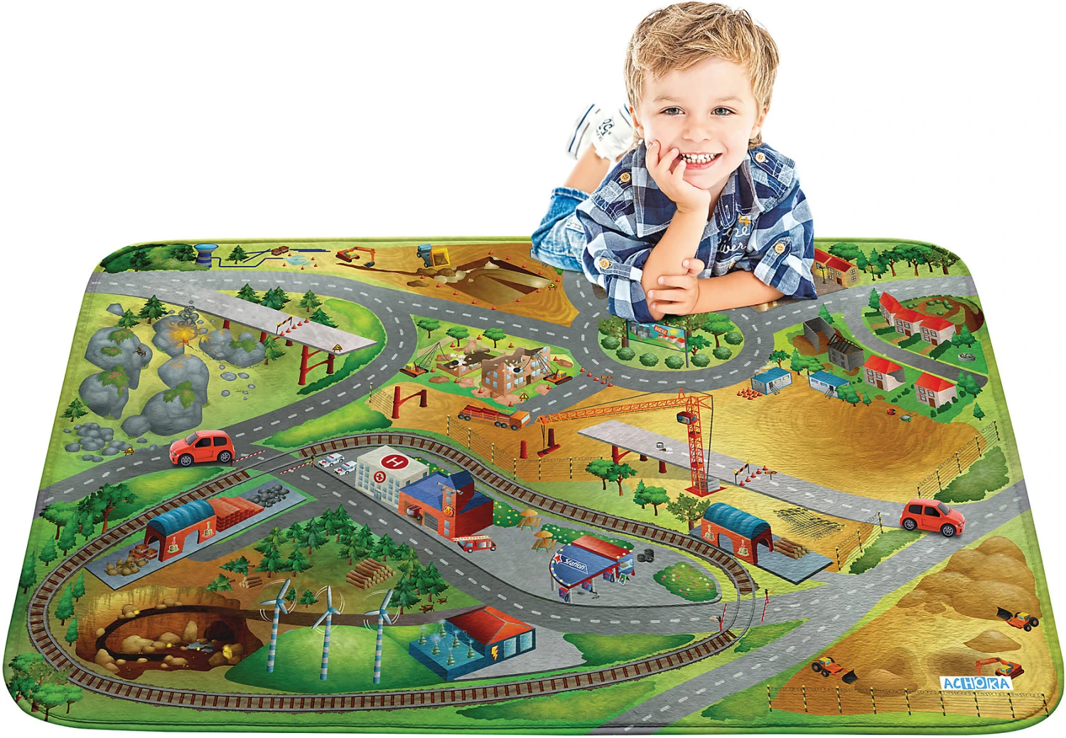 Ultrasoft Spielteppich Stadt, 100 X 150 Cm – Bild 2