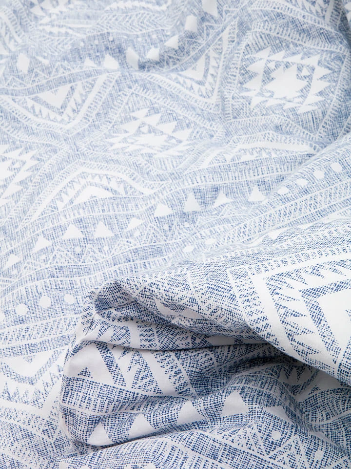 Perkal-Bettwäsche-Set In Blau/ Weiß – Bild 3