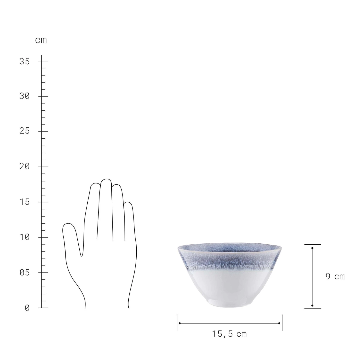 4x Schale 640ml ATLANTIS In Blau – Bild 4