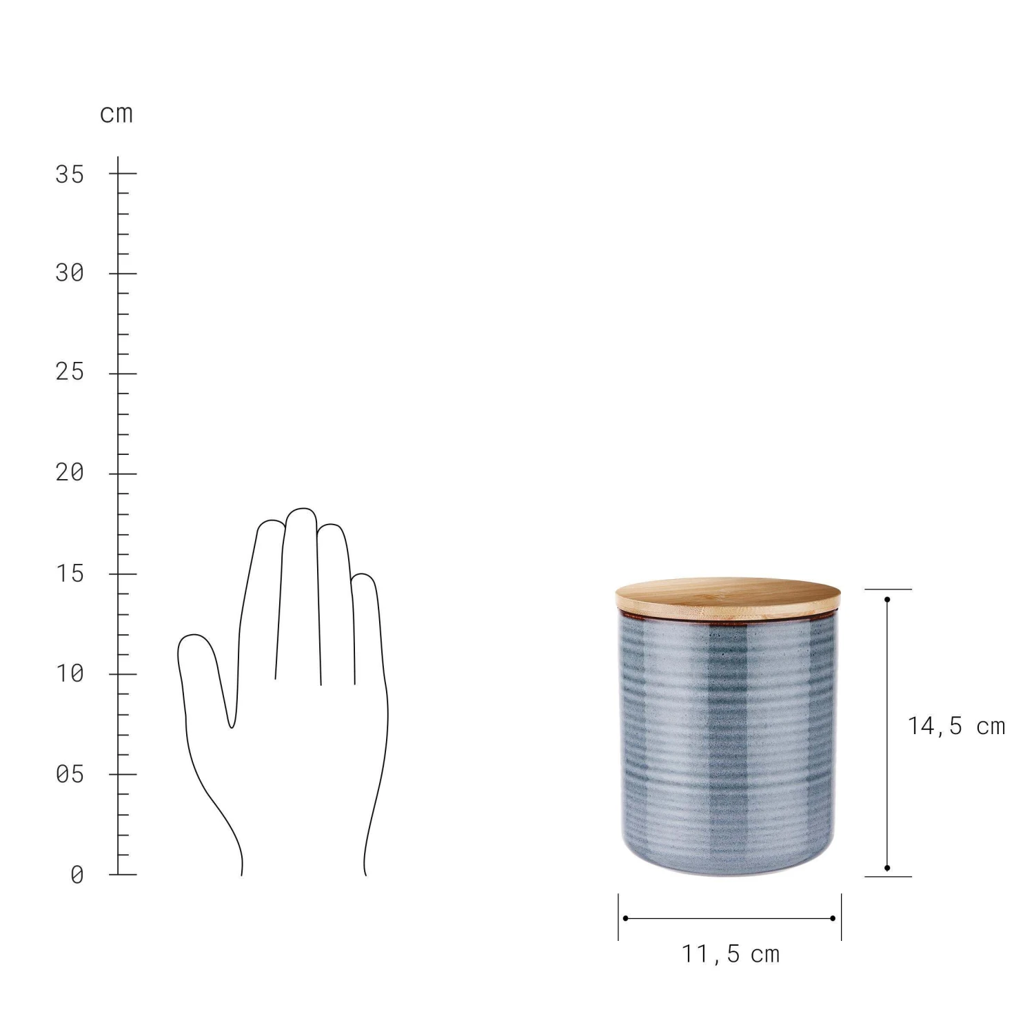 Aufbewahrungsdose 1000ml QUEEN IT In Blau – Bild 3