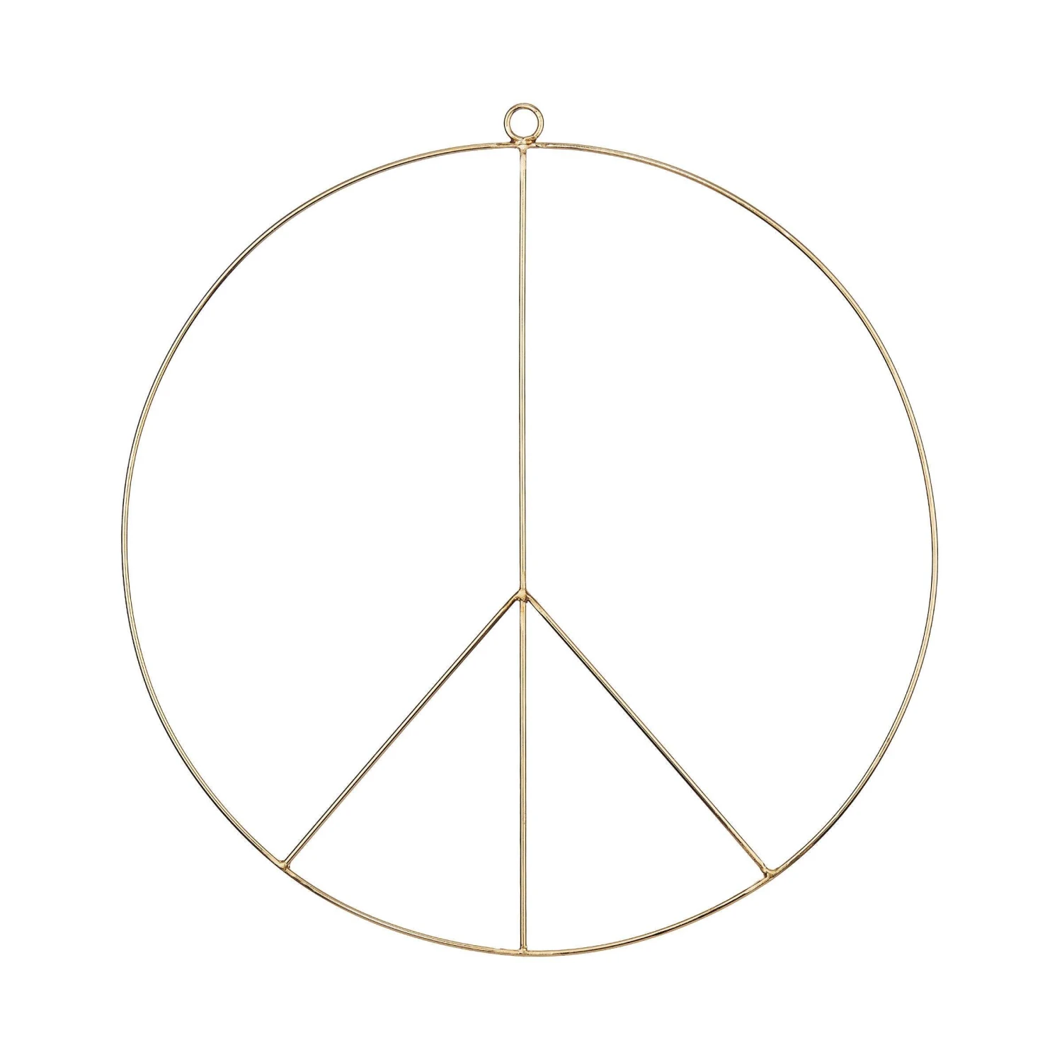 Deko Ring Ø38cm PEACE In Gold