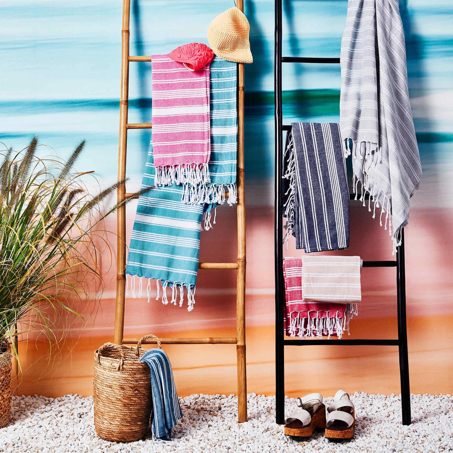 Hamamtuch L 170 X B 90cm SURFSIDE In Blau – Bild 5