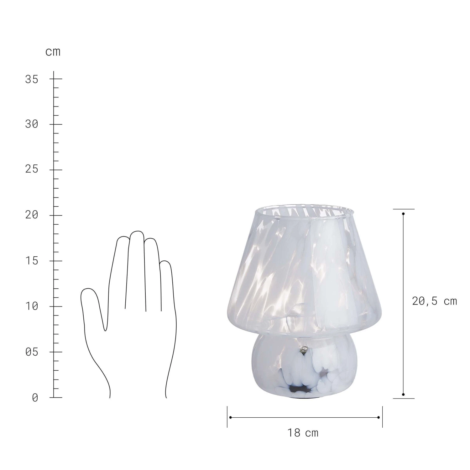 LED Leuchte Höhe 21cm MISS MARBLE In Hellblau – Bild 5