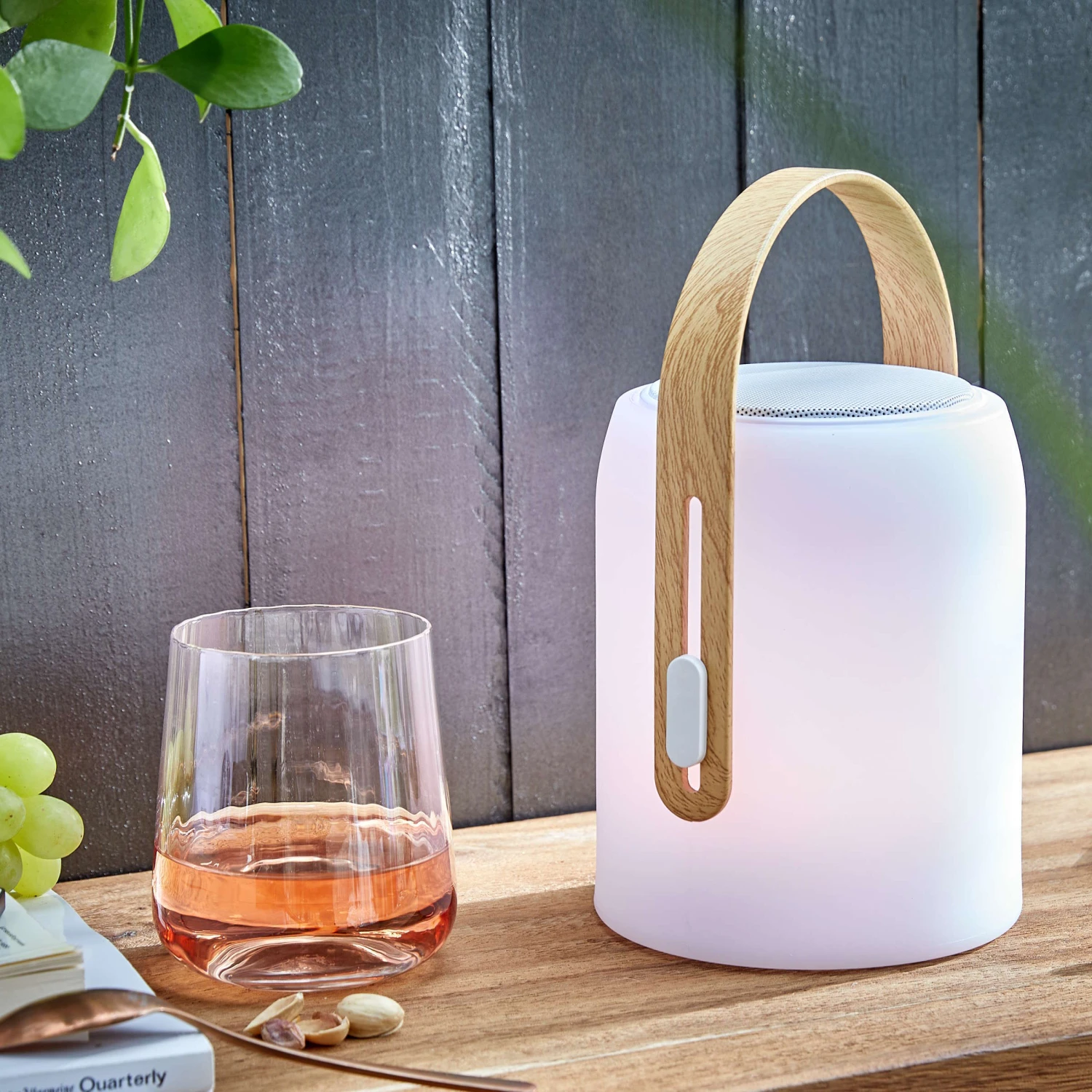 LED Leuchte Mit Bluetooth® Und Farbwechsel SOUND LOUNGE In Weiß-Hellbraun – Bild 2