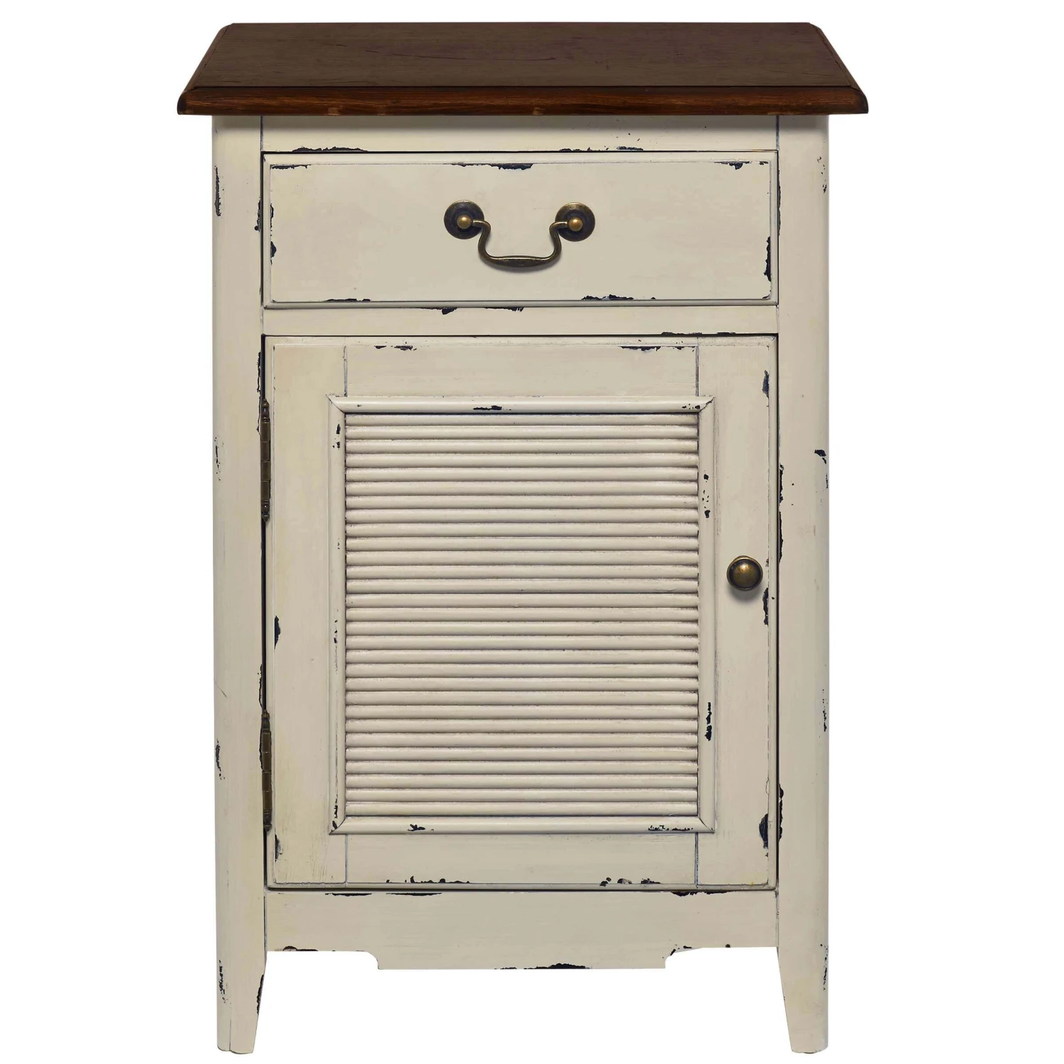 Nachttisch CABOTT COVE In Creme-Braun – Bild 3