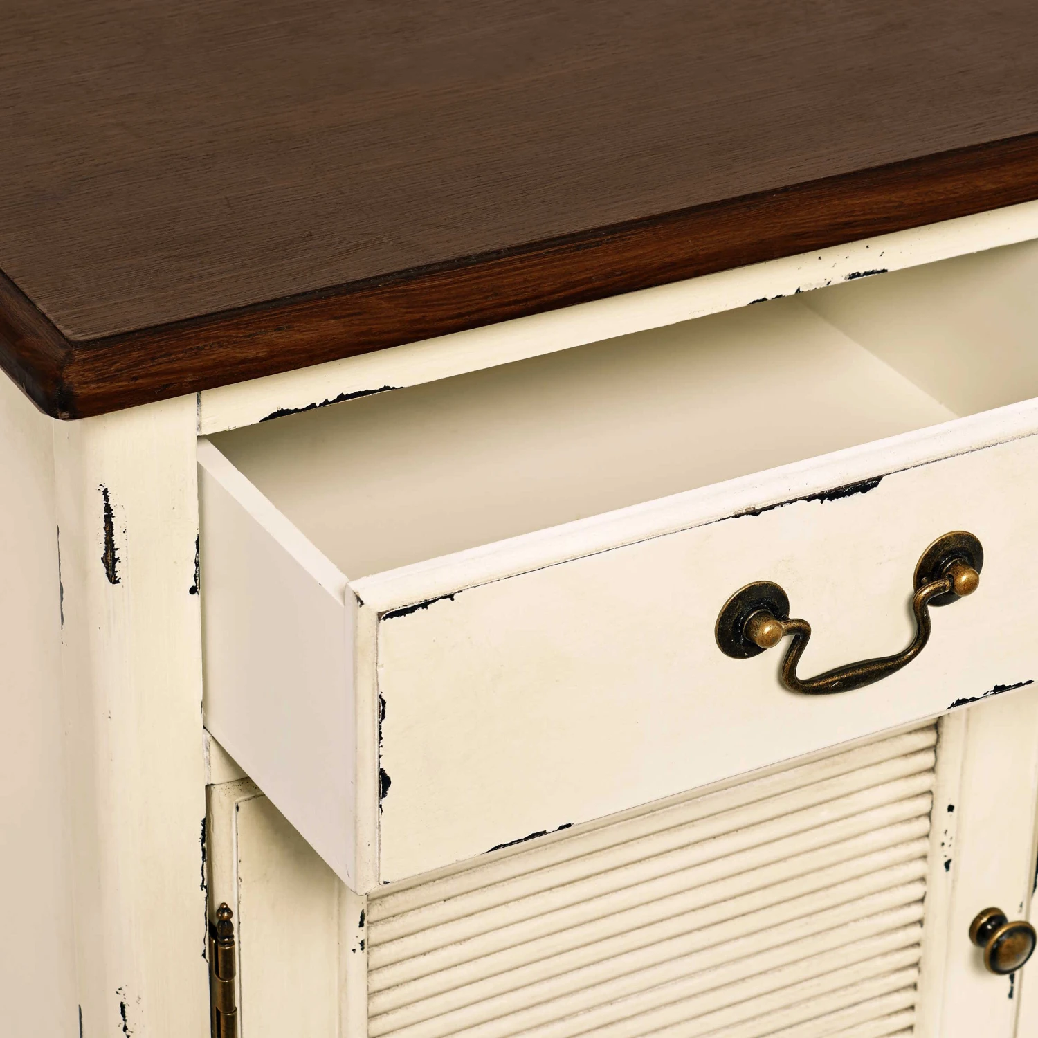 Nachttisch CABOTT COVE In Creme-Braun – Bild 10