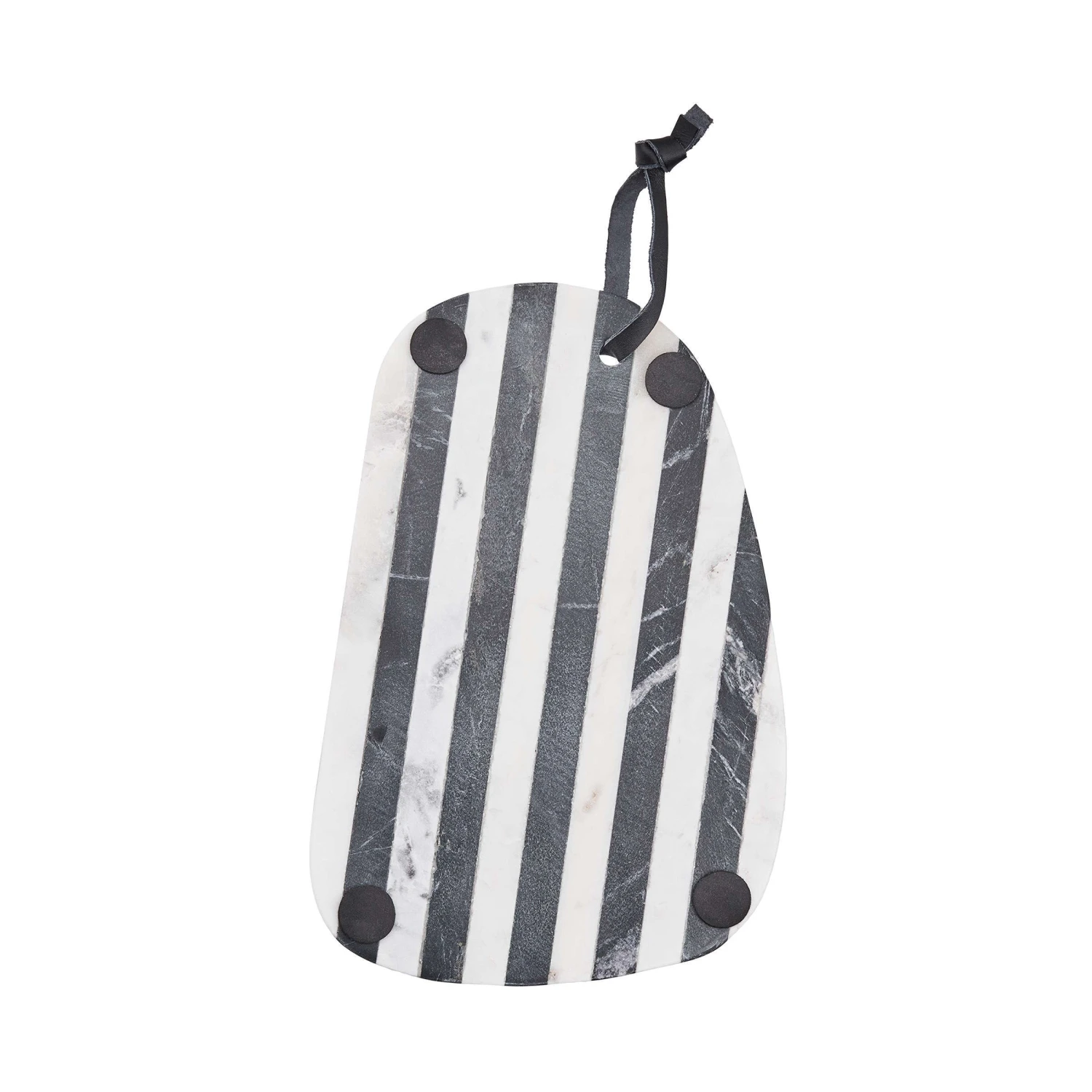 Schneidebrett Organisch Marmor L 30 X B 20cm MARBLE In Schwarz-Weiß – Bild 4