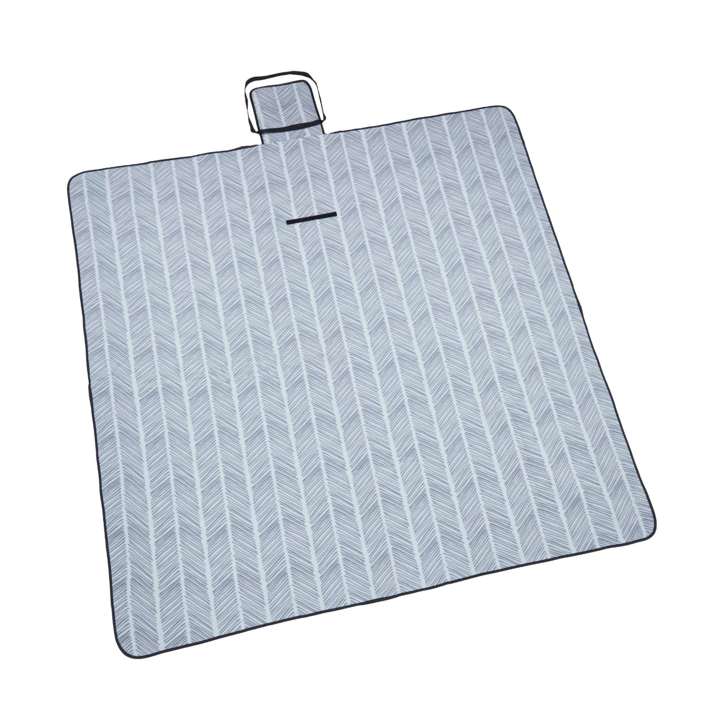XXL-Picknickdecke Streifen L 200 X B 200cm GET TOGETHER In Hellgrau-Anthrazit – Bild 2