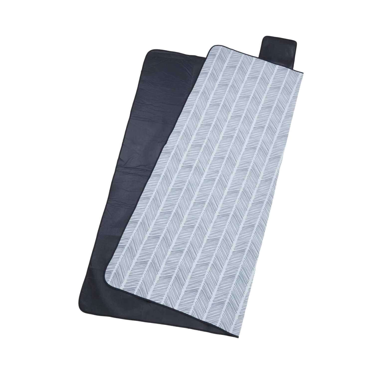 XXL-Picknickdecke Streifen L 200 X B 200cm GET TOGETHER In Hellgrau-Anthrazit – Bild 4