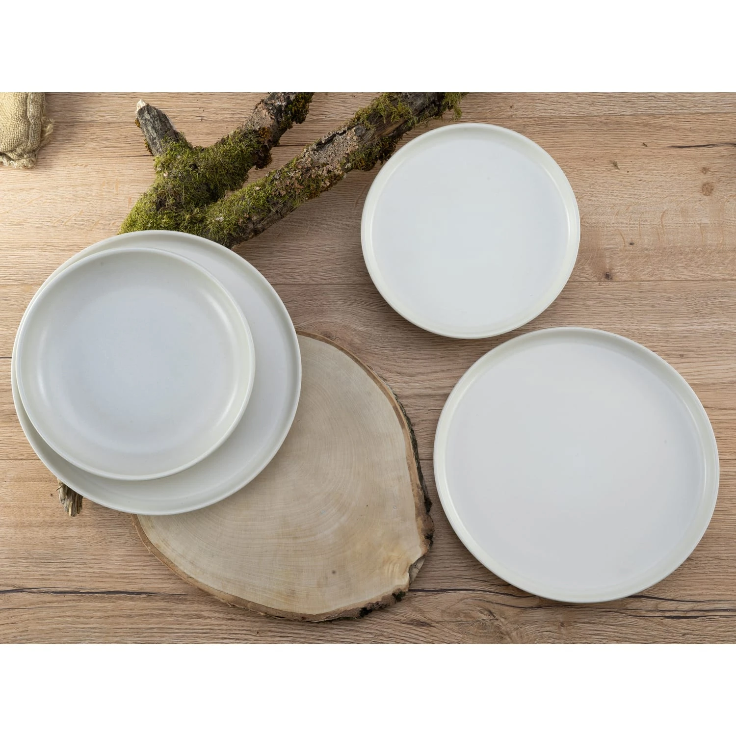 CreaTable Uno Offwhite Teller Set 12 Teilig In Weiß – Bild 2