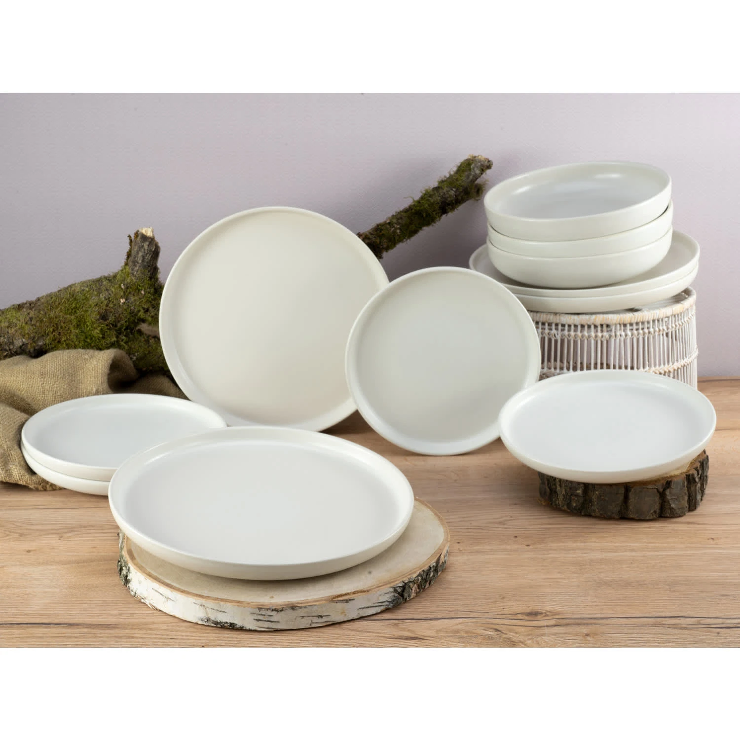 CreaTable Uno Offwhite Teller Set 12 Teilig In Weiß – Bild 3