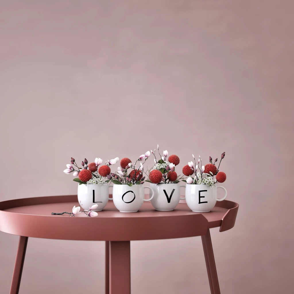 Becher L Letters In Weiß – Bild 2