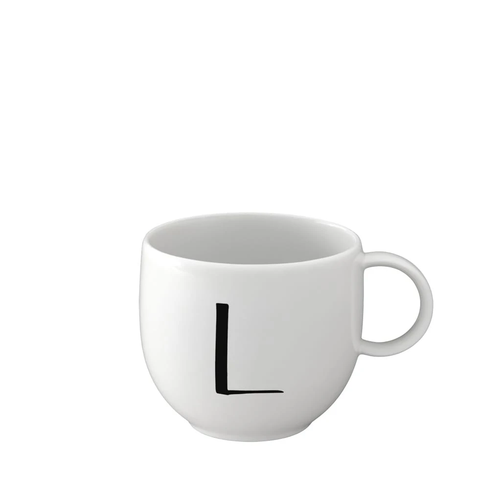 Becher L Letters In Weiß